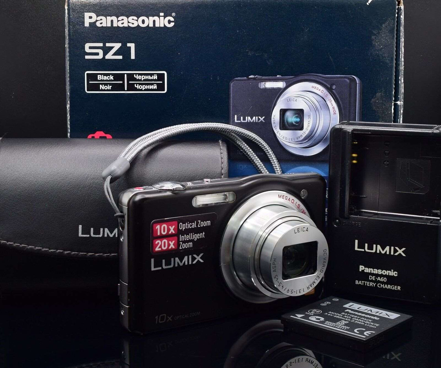 Panasonic Lumix DMC-SZ1 16.1 MP Black Digital Camera Leica DC Vario Elmar Lens