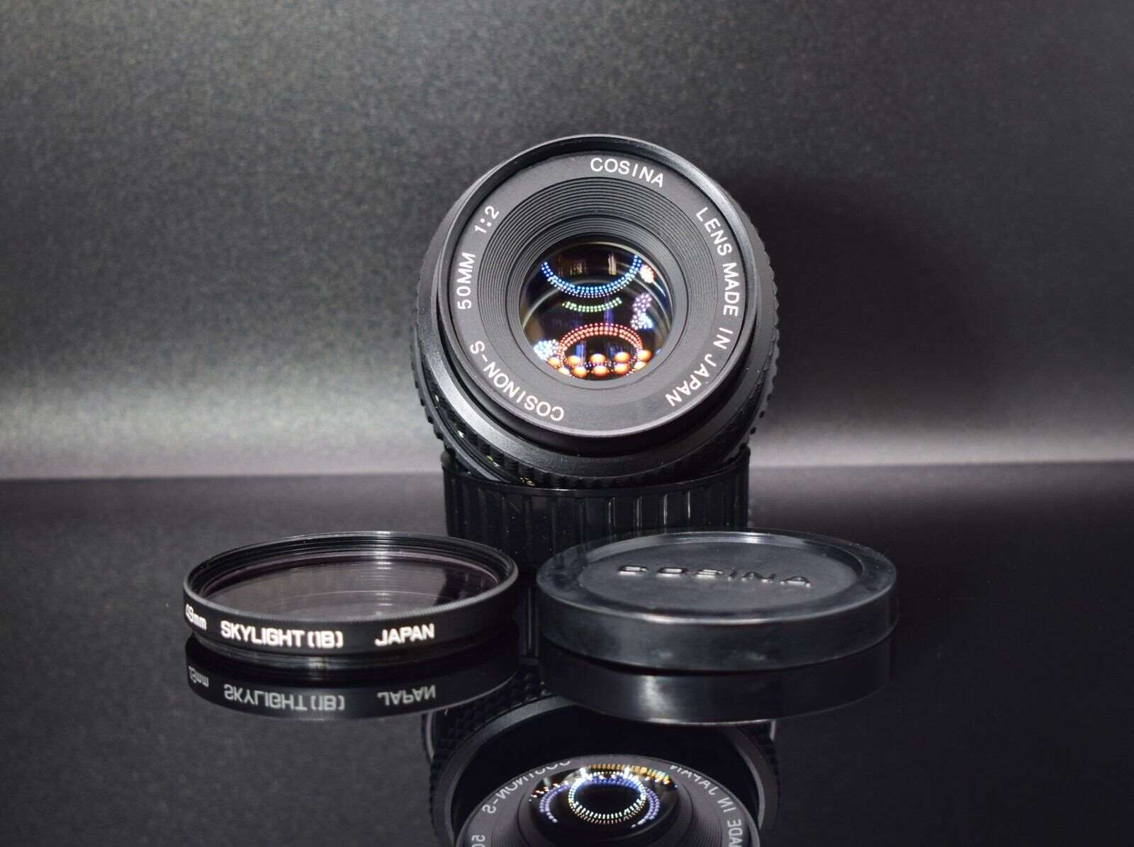 Cosina Cosinon S 50mm f/2 PK Mount Camera Lens with HOYA SKYLIGHT 1B Filter & Lens Caps