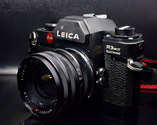 LEICA R3MOT Leitz Electronic 35mm Film Camera cw Wide Angle f2.8 28mm Lens