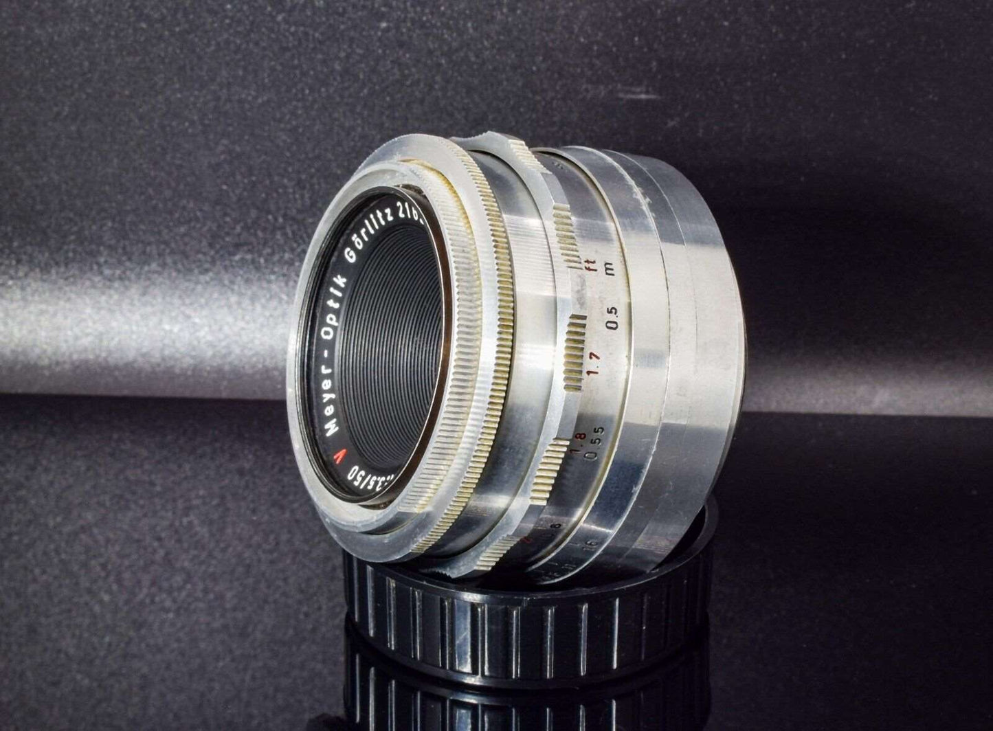 Primotar Camera Lens Meyer Optik Gorlitz f3.5 50mm Red V Type M42 Screw Mount