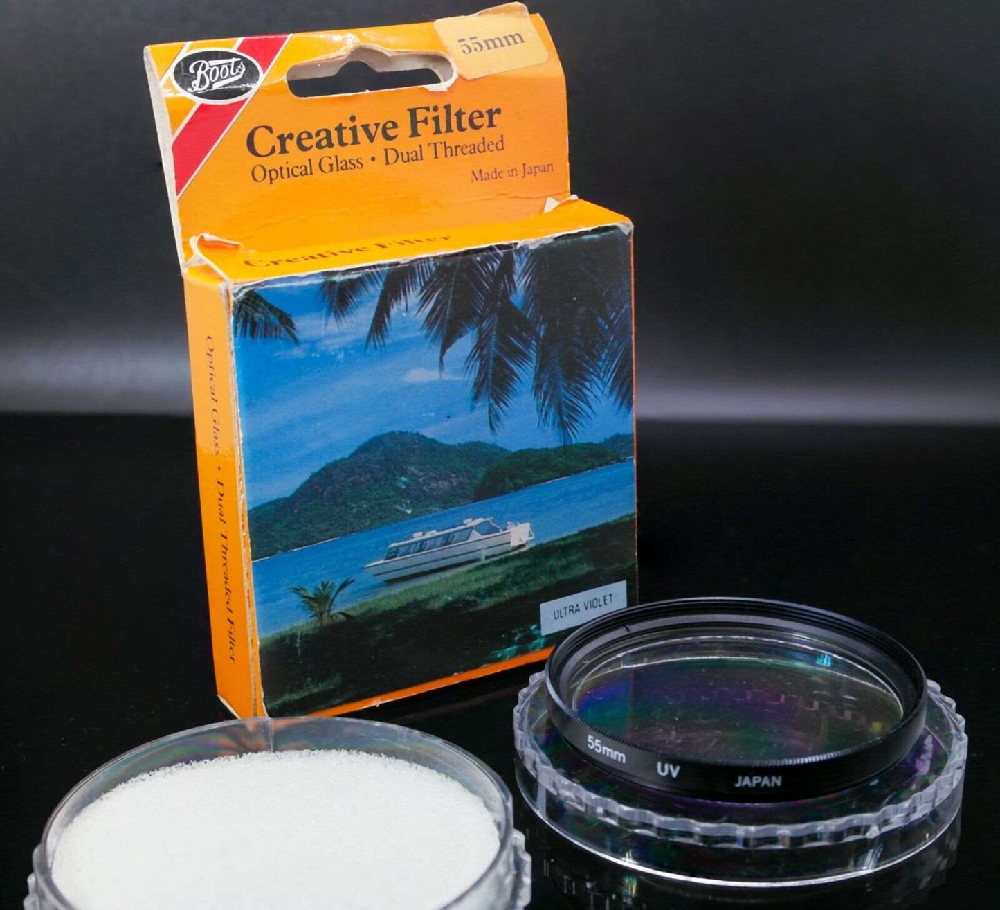 Camera Lens Filters 55mm UV Ultra Violet and Soft Optical Glass Dual Threaded