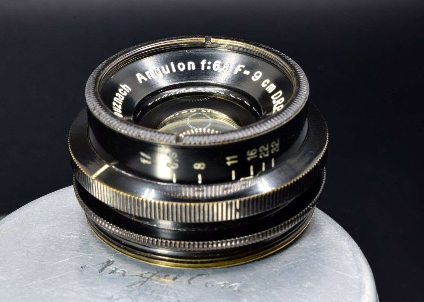 Schneider Kreuznach ANGULON 9cm f6.8 Lens Mount Rings Yellow Filter Makers Case