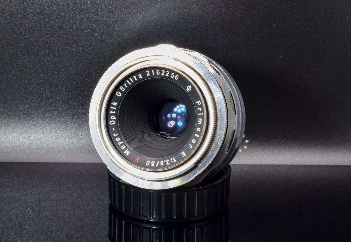 Primotar Camera Lens Meyer Optik Gorlitz f3.5 50mm Red V Type M42 Screw Mount
