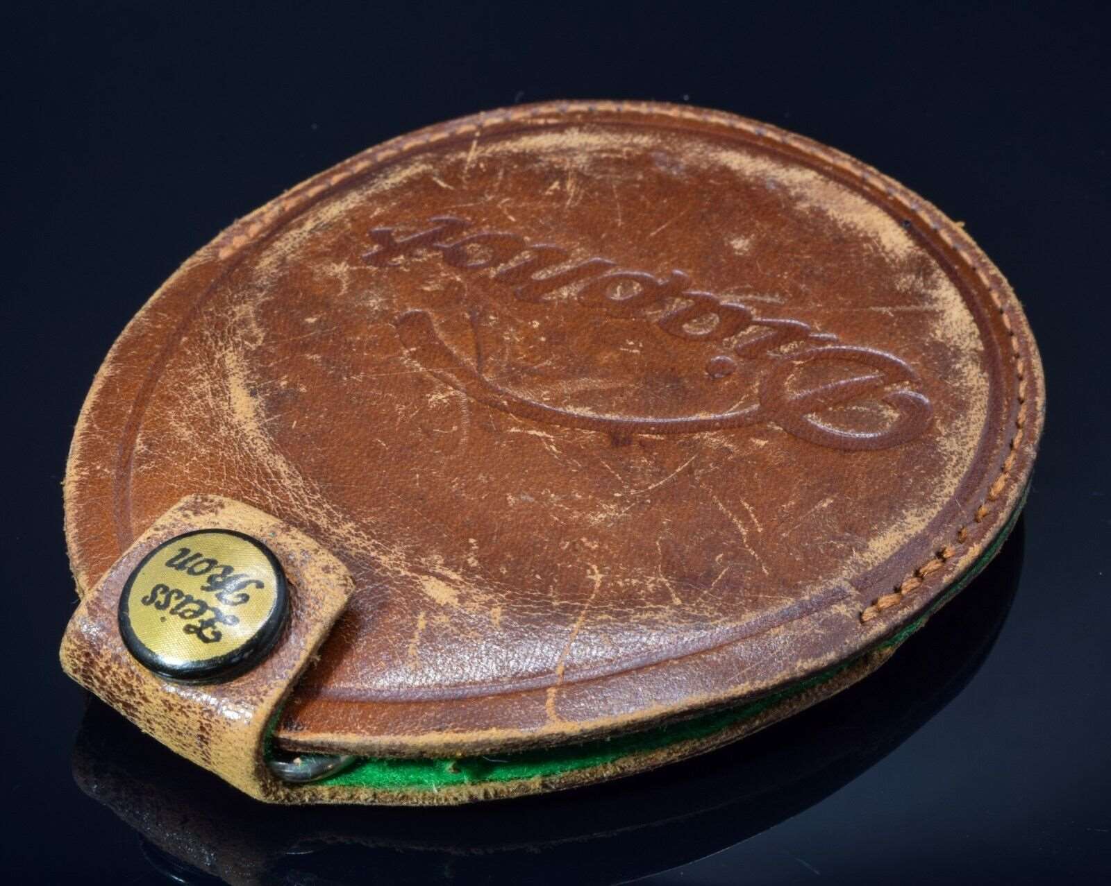 Zeiss Ikon Diaphot Extinction Light Exposure Meter Leather Branded Carry Wallet
