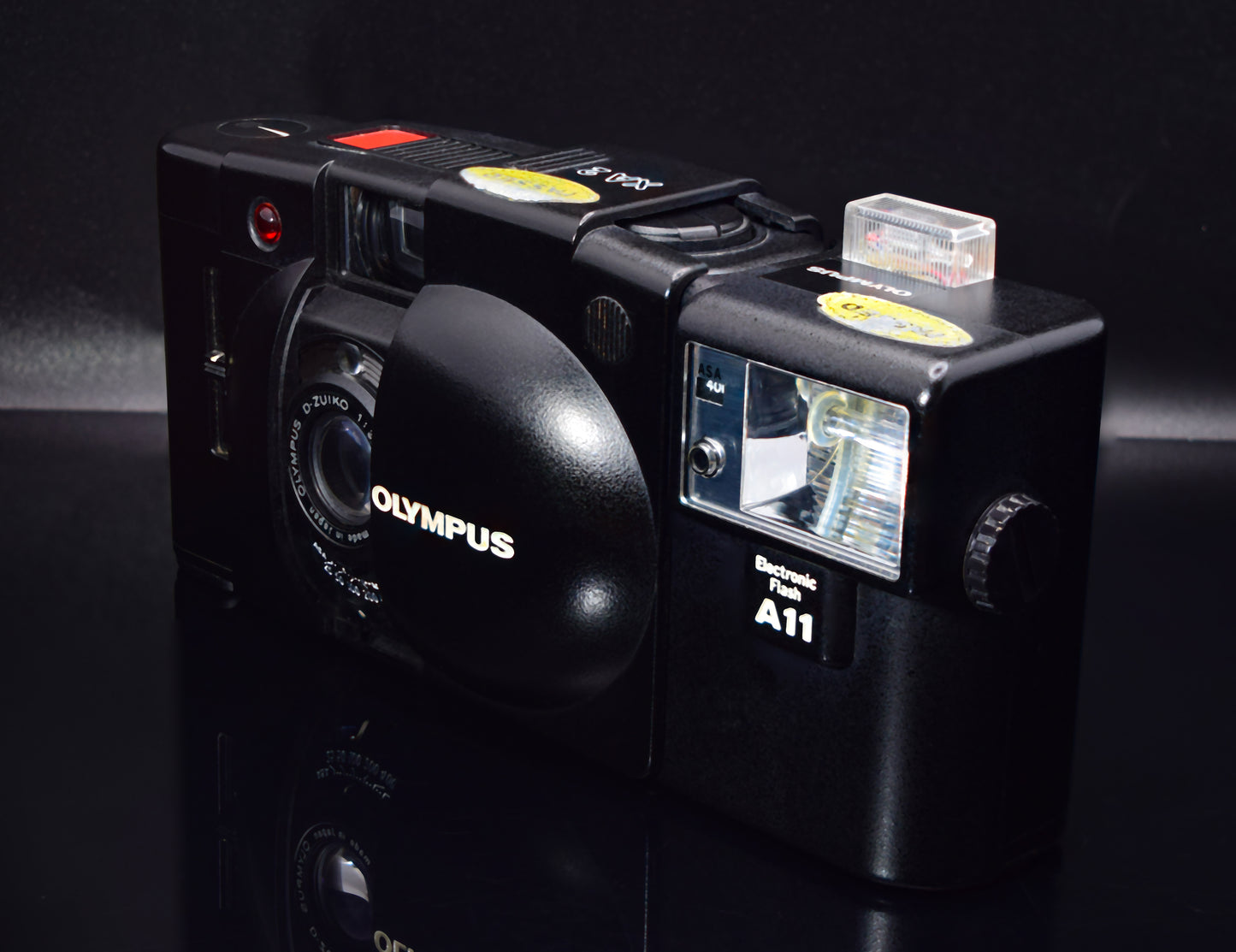 Olympus XA2 Film Camera with A11 Flash Black Vintage Collector's Piece