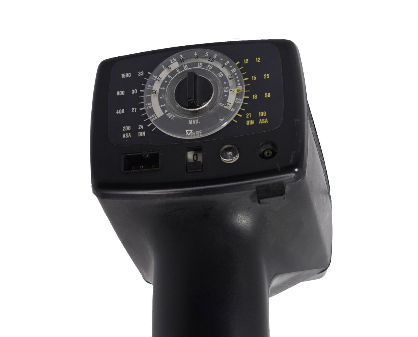 Rollei E36 RE Portable Camera Flash Unit Black Vintage Blitz Rückseite E36E