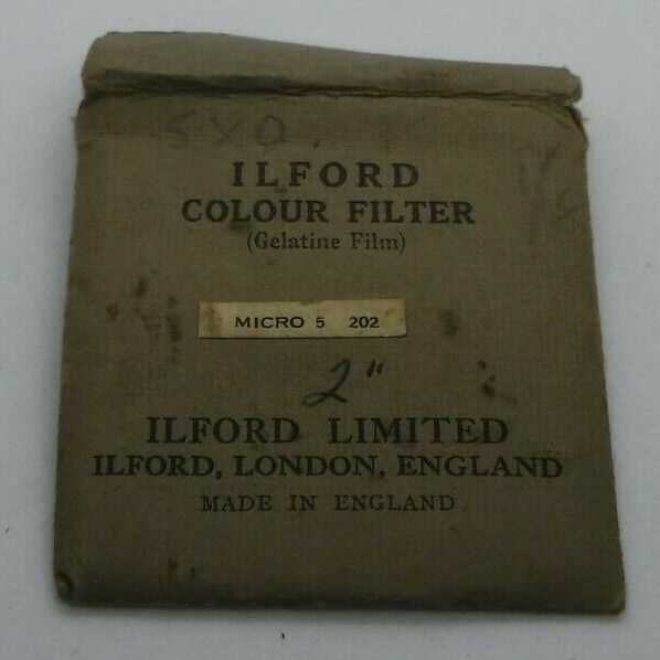 Camera Filter Ilford Micro 5 202 Gelatin Film Colour Filter Original Packaging
