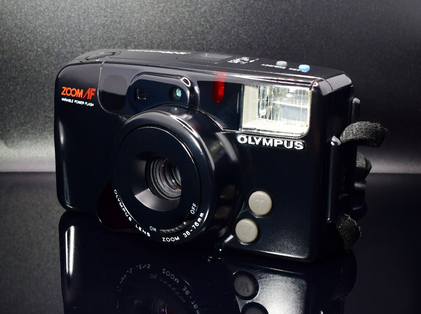 Olympus AZ 210 SUPERZOOM Vintage 35mm Compact Film Camera with Olympus Protective Carry Case